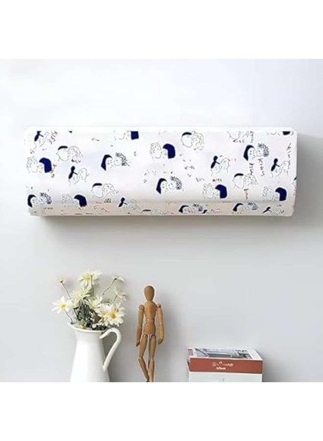 Waterproof and Dustproof Air Conditioner Cover, High-Quality Material with Elegant and Practical Design, 2-Piece Set (White)86  cm - Image 4